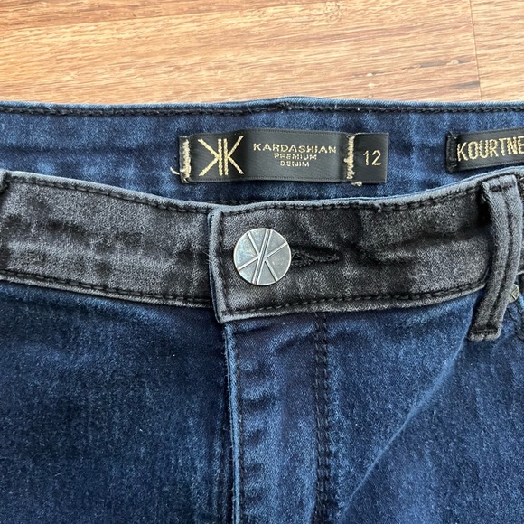 Kardashian Kollection denim two tone jeans, size 12. - Picture 4 of 6